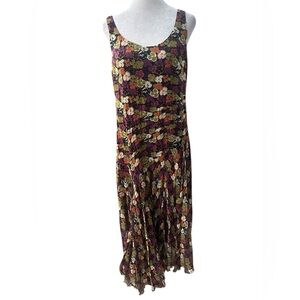 Jones New York 90s whimsigoth asymmetrical hem fairy style slip dress size 10